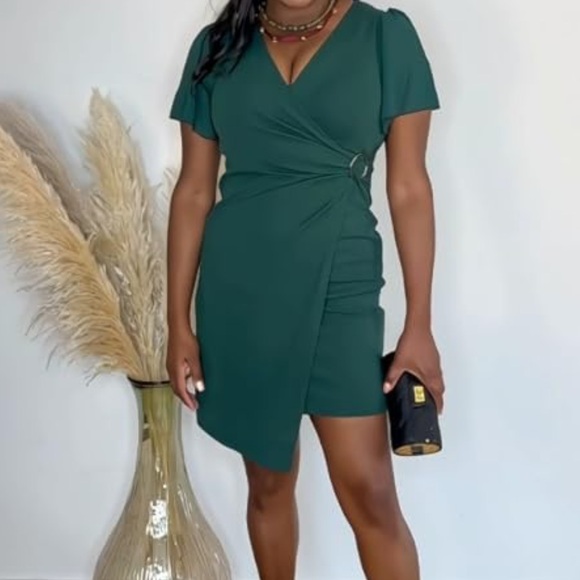 Amazon Dresses & Skirts - Hunter Green Short sleeve Dress Size 2X